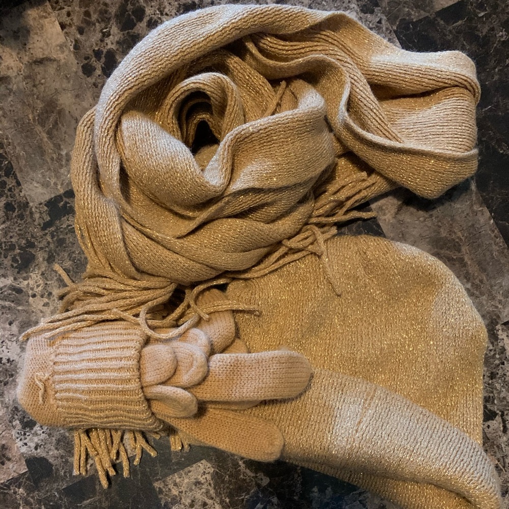 ☀️Scarf, hat, and gloves set